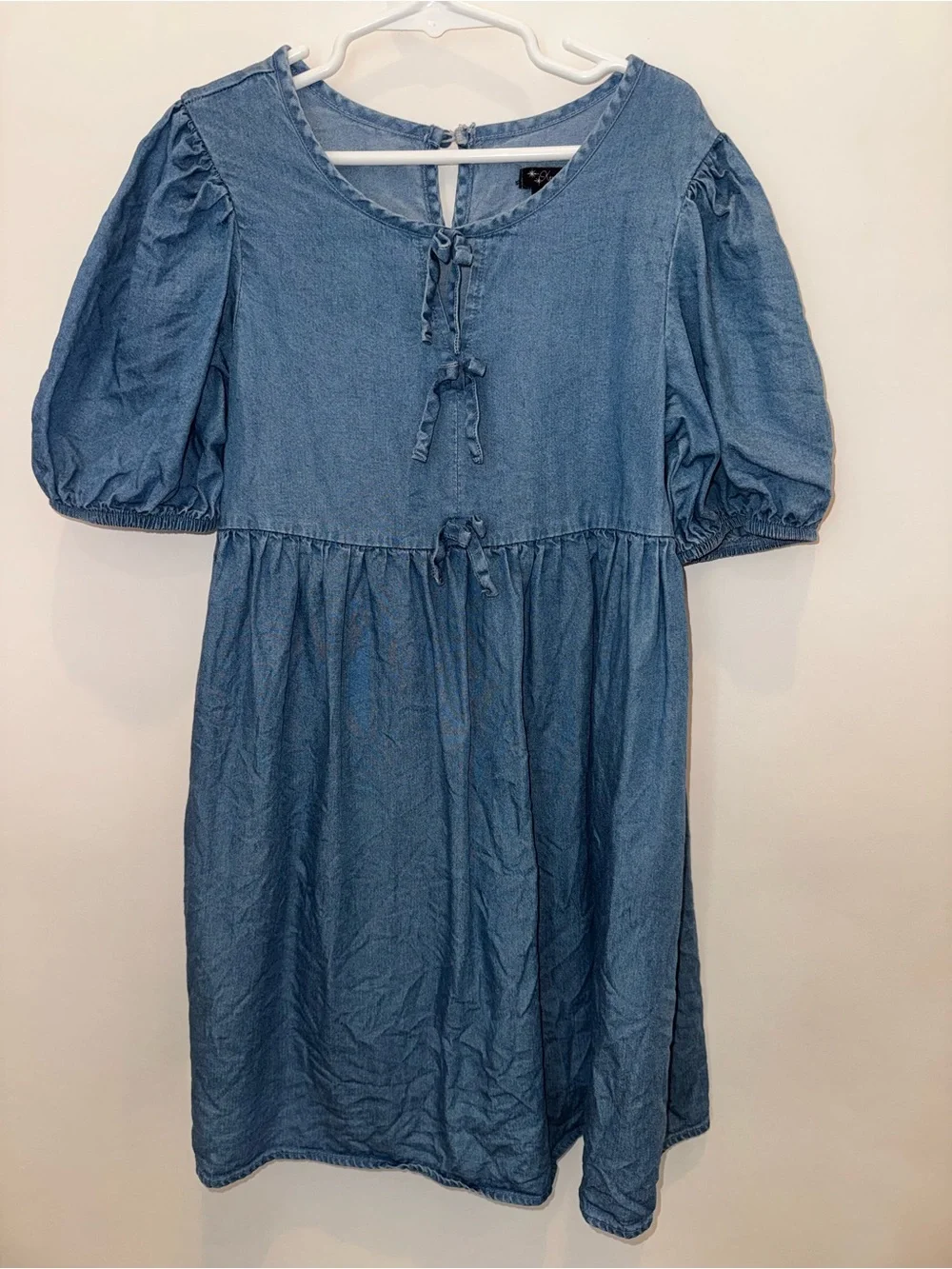 Xtraordinary Light Blue Denim Casual Kids Dress